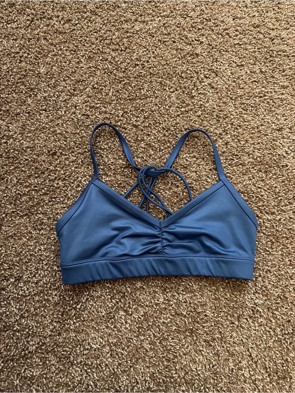 ALO Yoga Blue Strappy Swim Bralette